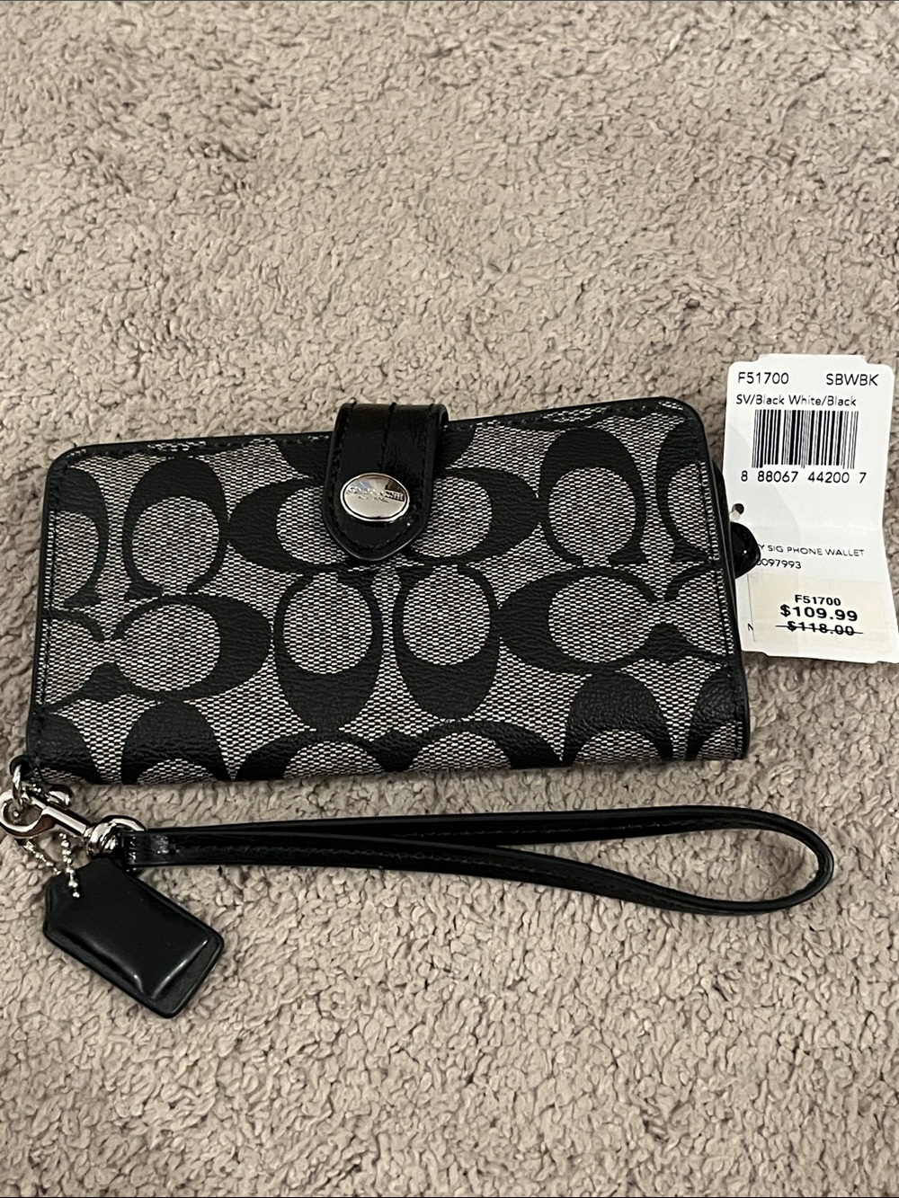 Coach Peyton Signature Phone Wallet (F51700) Y2K NWT with imperfection!